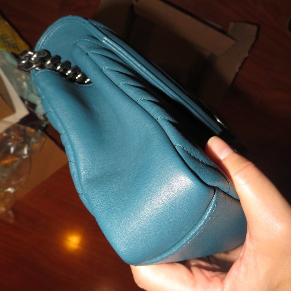 SAINT LAURENT Medium College Bag Peacock Green - Picture 6 of 17